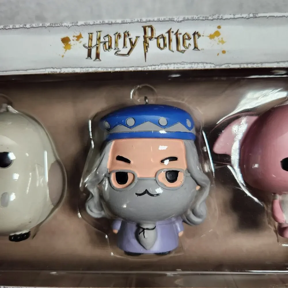 Hallmark Harry Potter Owl, Dumbledore, Dobby 3 Pack Christmas Tree Ornaments New